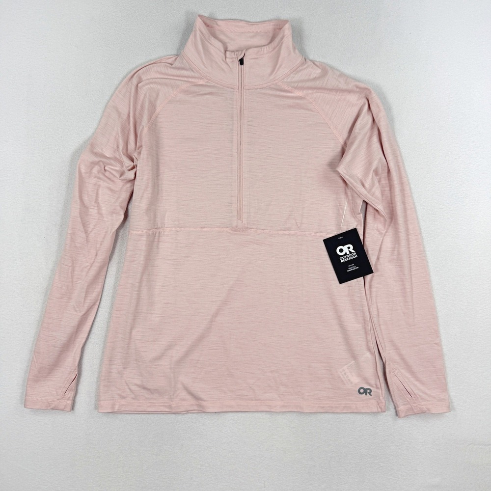 Outdoor Research Alpine Onset Merino 150 Half Zip Size L Womens Pink